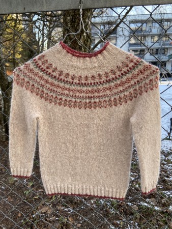 Håndstrikket barnegenser  i størrelse ca. 5 år